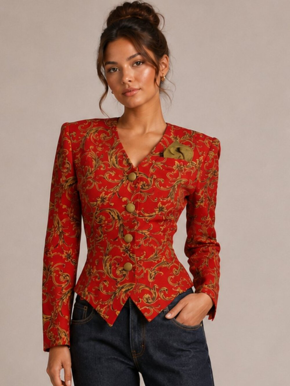 Vintage Donna Morgan Corset Blazer Jacket Size Small